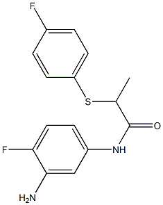 N-(3-amino-4-fluorophenyl)-2-[(4-fluorophenyl)sulfanyl]propanamide 结构式