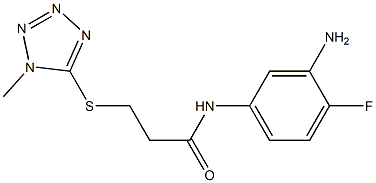 N-(3-amino-4-fluorophenyl)-3-[(1-methyl-1H-1,2,3,4-tetrazol-5-yl)sulfanyl]propanamide 结构式