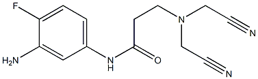 N-(3-amino-4-fluorophenyl)-3-[bis(cyanomethyl)amino]propanamide 结构式