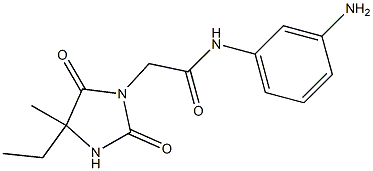 N-(3-aminophenyl)-2-(4-ethyl-4-methyl-2,5-dioxoimidazolidin-1-yl)acetamide 结构式