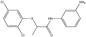 N-(3-aminophenyl)-2-[(2,5-dichlorophenyl)sulfanyl]propanamide 结构式