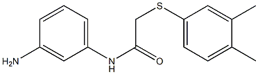 N-(3-aminophenyl)-2-[(3,4-dimethylphenyl)sulfanyl]acetamide 结构式