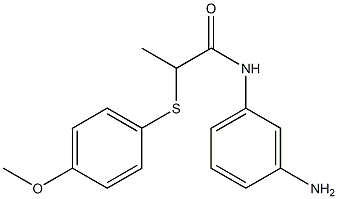 N-(3-aminophenyl)-2-[(4-methoxyphenyl)sulfanyl]propanamide 结构式