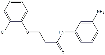 N-(3-aminophenyl)-3-[(2-chlorophenyl)sulfanyl]propanamide 结构式