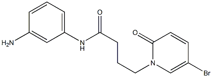 N-(3-aminophenyl)-4-(5-bromo-2-oxo-1,2-dihydropyridin-1-yl)butanamide 结构式