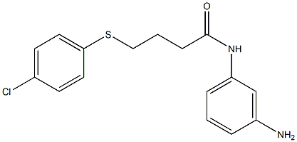 N-(3-aminophenyl)-4-[(4-chlorophenyl)sulfanyl]butanamide 结构式