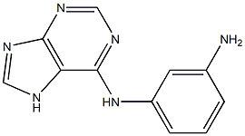 N-(3-aminophenyl)-N-7H-purin-6-ylamine 结构式