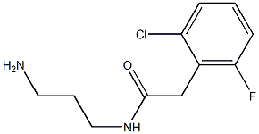 N-(3-aminopropyl)-2-(2-chloro-6-fluorophenyl)acetamide 结构式