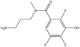 N-(3-aminopropyl)-2,4,5-trifluoro-3-hydroxy-N-methylbenzamide 结构式