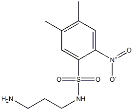 N-(3-aminopropyl)-4,5-dimethyl-2-nitrobenzene-1-sulfonamide 结构式