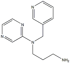 N-(3-aminopropyl)-N-(pyridin-3-ylmethyl)pyrazin-2-amine 结构式