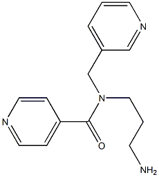 N-(3-aminopropyl)-N-(pyridin-3-ylmethyl)pyridine-4-carboxamide 结构式