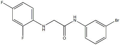 N-(3-bromophenyl)-2-[(2,4-difluorophenyl)amino]acetamide 结构式