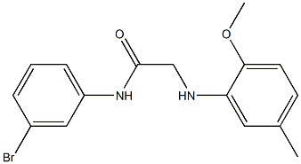N-(3-bromophenyl)-2-[(2-methoxy-5-methylphenyl)amino]acetamide 结构式