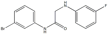 N-(3-bromophenyl)-2-[(3-fluorophenyl)amino]acetamide 结构式