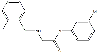 N-(3-bromophenyl)-2-{[(2-fluorophenyl)methyl]amino}acetamide 结构式