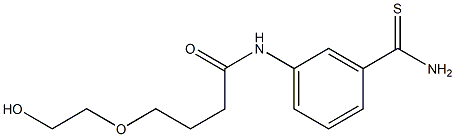 N-(3-carbamothioylphenyl)-4-(2-hydroxyethoxy)butanamide 结构式