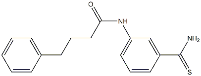 N-(3-carbamothioylphenyl)-4-phenylbutanamide 结构式