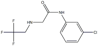 N-(3-chlorophenyl)-2-[(2,2,2-trifluoroethyl)amino]acetamide 结构式