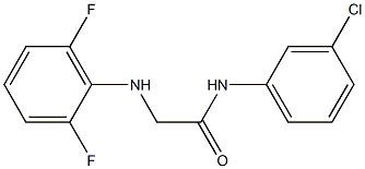 N-(3-chlorophenyl)-2-[(2,6-difluorophenyl)amino]acetamide 结构式