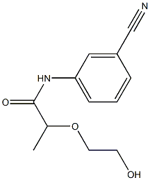 N-(3-cyanophenyl)-2-(2-hydroxyethoxy)propanamide 结构式