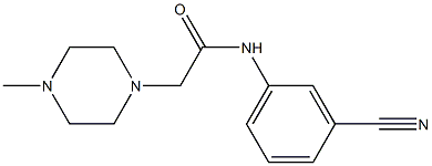 N-(3-cyanophenyl)-2-(4-methylpiperazin-1-yl)acetamide 结构式