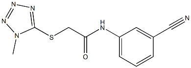 N-(3-cyanophenyl)-2-[(1-methyl-1H-1,2,3,4-tetrazol-5-yl)sulfanyl]acetamide 结构式