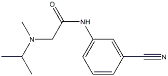 N-(3-cyanophenyl)-2-[methyl(propan-2-yl)amino]acetamide 结构式