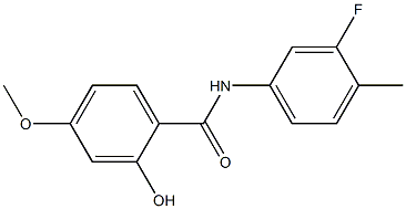 N-(3-fluoro-4-methylphenyl)-2-hydroxy-4-methoxybenzamide 结构式