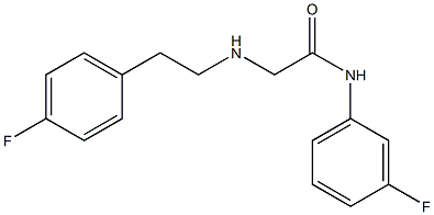 N-(3-fluorophenyl)-2-{[2-(4-fluorophenyl)ethyl]amino}acetamide 结构式