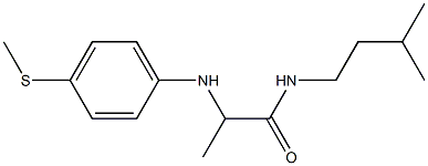 N-(3-methylbutyl)-2-{[4-(methylsulfanyl)phenyl]amino}propanamide 结构式