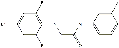 N-(3-methylphenyl)-2-[(2,4,6-tribromophenyl)amino]acetamide 结构式