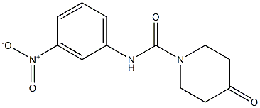 N-(3-nitrophenyl)-4-oxopiperidine-1-carboxamide 结构式