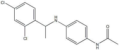 N-(4-{[1-(2,4-dichlorophenyl)ethyl]amino}phenyl)acetamide 结构式