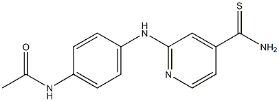 N-(4-{[4-(aminocarbonothioyl)pyridin-2-yl]amino}phenyl)acetamide 结构式