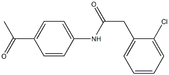 N-(4-acetylphenyl)-2-(2-chlorophenyl)acetamide 结构式