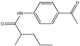 N-(4-acetylphenyl)-2-methylpentanamide 结构式