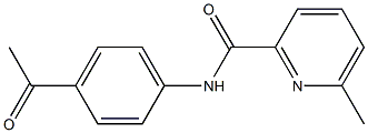 N-(4-acetylphenyl)-6-methylpyridine-2-carboxamide 结构式
