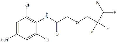 N-(4-amino-2,6-dichlorophenyl)-2-(2,2,3,3-tetrafluoropropoxy)acetamide 结构式