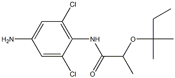 N-(4-amino-2,6-dichlorophenyl)-2-[(2-methylbutan-2-yl)oxy]propanamide 结构式