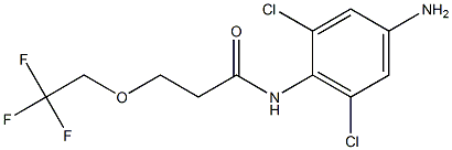 N-(4-amino-2,6-dichlorophenyl)-3-(2,2,2-trifluoroethoxy)propanamide 结构式