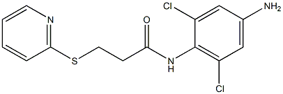 N-(4-amino-2,6-dichlorophenyl)-3-(pyridin-2-ylsulfanyl)propanamide 结构式