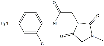 N-(4-amino-2-chlorophenyl)-2-(3-methyl-2,5-dioxoimidazolidin-1-yl)acetamide 结构式