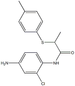 N-(4-amino-2-chlorophenyl)-2-[(4-methylphenyl)sulfanyl]propanamide 结构式