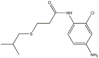 N-(4-amino-2-chlorophenyl)-3-[(2-methylpropyl)sulfanyl]propanamide 结构式