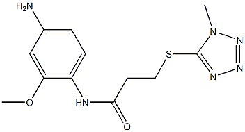 N-(4-amino-2-methoxyphenyl)-3-[(1-methyl-1H-1,2,3,4-tetrazol-5-yl)sulfanyl]propanamide 结构式