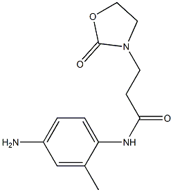 N-(4-amino-2-methylphenyl)-3-(2-oxo-1,3-oxazolidin-3-yl)propanamide 结构式