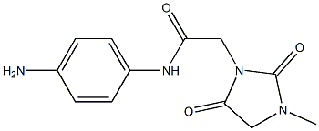 N-(4-aminophenyl)-2-(3-methyl-2,5-dioxoimidazolidin-1-yl)acetamide 结构式