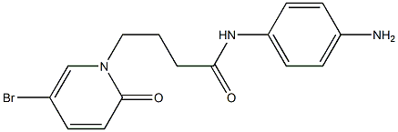 N-(4-aminophenyl)-4-(5-bromo-2-oxo-1,2-dihydropyridin-1-yl)butanamide 结构式