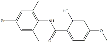 N-(4-bromo-2,6-dimethylphenyl)-2-hydroxy-4-methoxybenzamide 结构式